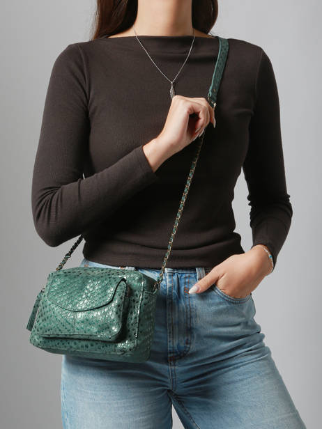 Cross Body Tas Naina Leder Pieces Groen naina 17063358 ander zicht 1