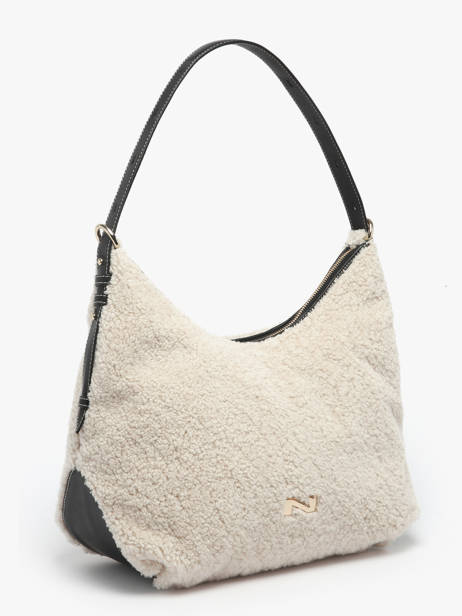 Schoudertas Carrie Winter Shearling En Leder Nathan baume Beige vogue S ander zicht 1