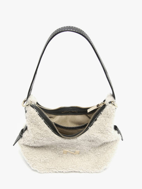 Cross Body Tas Sam Shearling En Leder Nathan baume Beige vogue S ander zicht 2