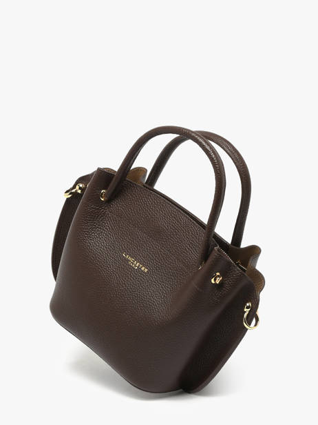 Handtas Foulonné Double Leder Lancaster Bruin foulonne double louisa 18 ander zicht 2