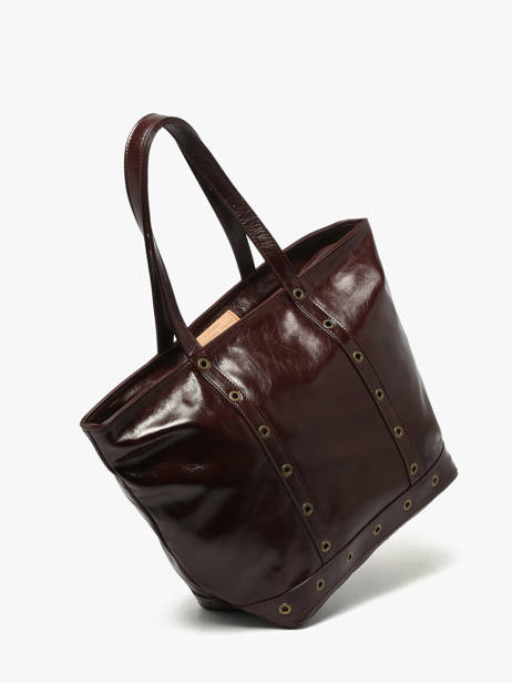 Schoudertas Cabas Cuir Leder Vanessa bruno Rood cabas cuir 82V40378 ander zicht 1