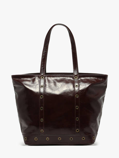 Schoudertas Cabas Cuir Leder Vanessa bruno Rood cabas cuir 82V40378 ander zicht 3