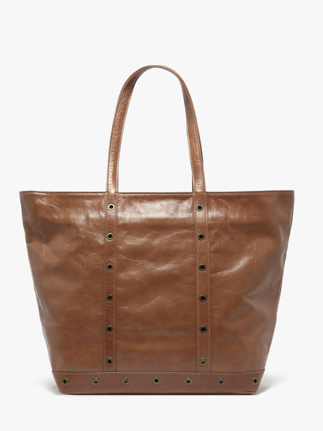 Schoudertas Cabas Cuir Vanessa bruno Bruin cabas cuir 82V40409 ander zicht 3