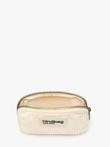 Portemonnee Hindbag Beige velours V ander zicht 1