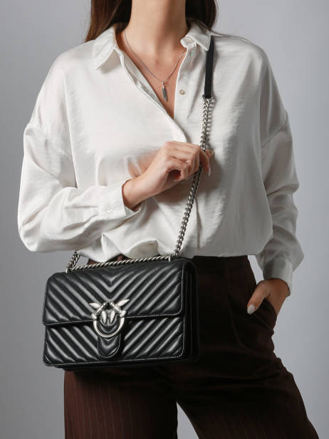 Cross Body Tas Love Bag Quilt Leder Pinko Zwart love bag quilt A0GK ander zicht 1