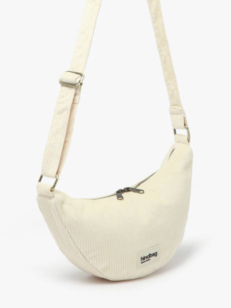 Heuptasje Velours Ribfluweel Hindbag Beige velours V ander zicht 1