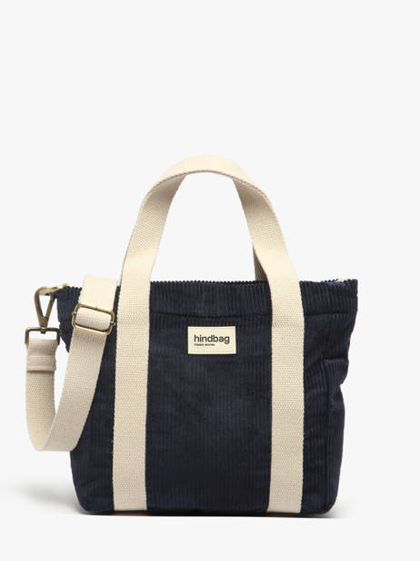 Handtas Velours Ribfluweel Hindbag Blauw velours V