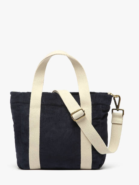 Handtas Velours Ribfluweel Hindbag Blauw velours V ander zicht 4