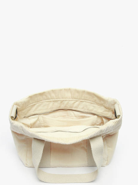 Handtas Velours Ribfluweel Hindbag Beige velours V ander zicht 3