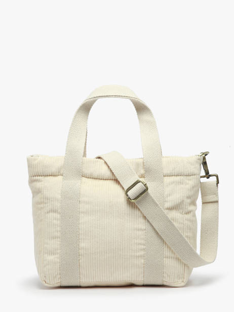 Handtas Velours Ribfluweel Hindbag Beige velours V ander zicht 4