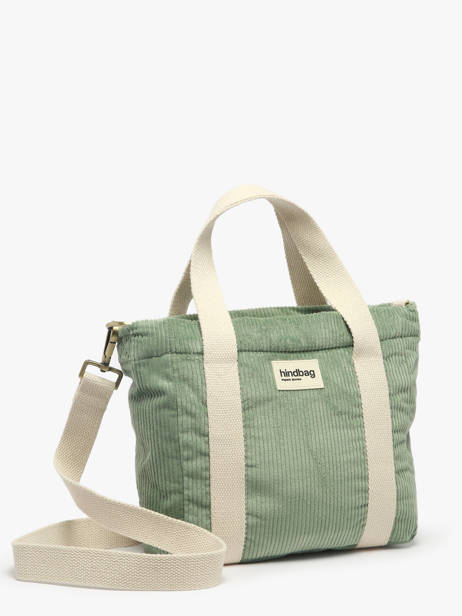 Handtas Velours Ribfluweel Hindbag Groen velours V ander zicht 1
