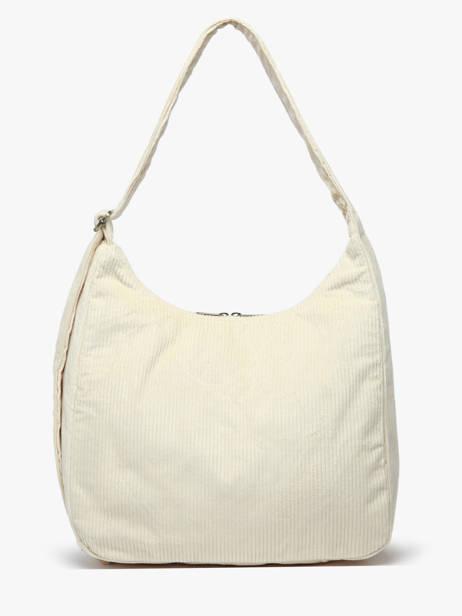 Cross Body Tas Velours Ribfluweel Hindbag Beige velours V ander zicht 3