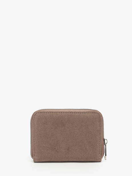 Portemonnee Miniprix Beige velvet F8809 ander zicht 2