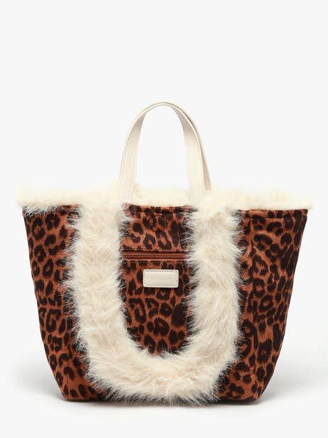 Handtas /schoudertas Fur Bont Miniprix Beige fur A471 ander zicht 1