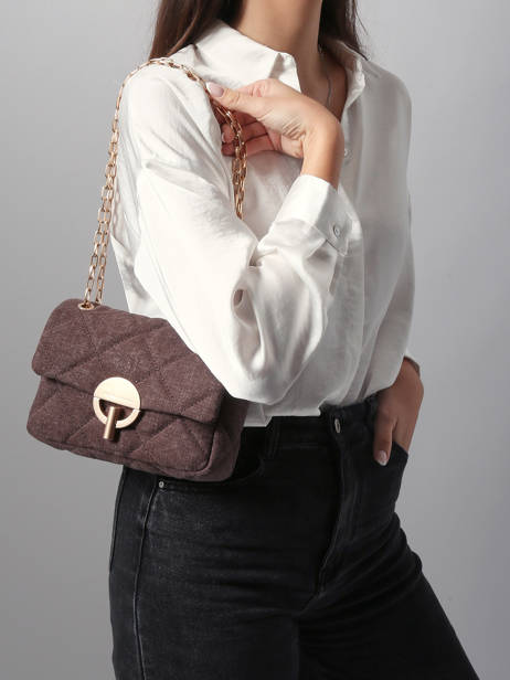 Cross Body Tas Moon Linnen Vanessa bruno Bruin moon 70V40533 ander zicht 1