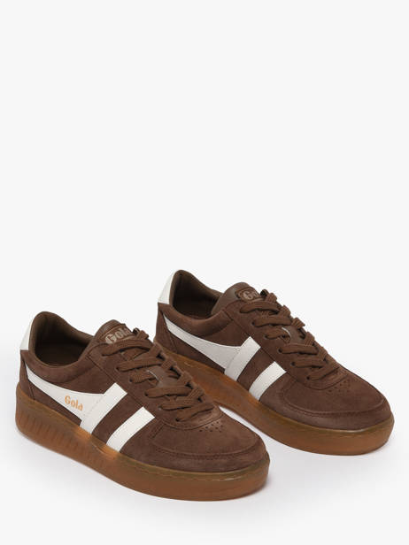 Sneakers Grandslam Uit Leder Gola Bruin women CLA589 ander zicht 1