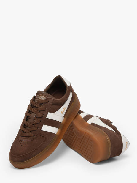 Sneakers Grandslam Uit Leder Gola Bruin women CLA589 ander zicht 2