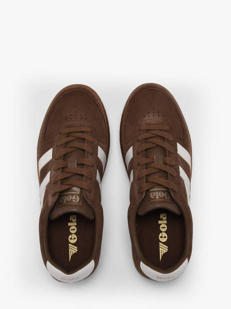 Sneakers Grandslam Uit Leder Gola Bruin women CLA589 ander zicht 3