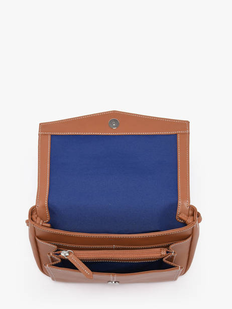 Cross Body Tas Charlotte Leder Le tanneur Bruin charlotte TOTT3C01 ander zicht 2