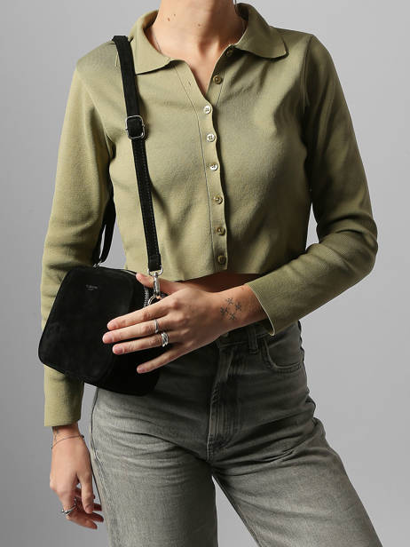 Cross Body Tas Velvet Miniprix Zwart velvet F7511 ander zicht 1