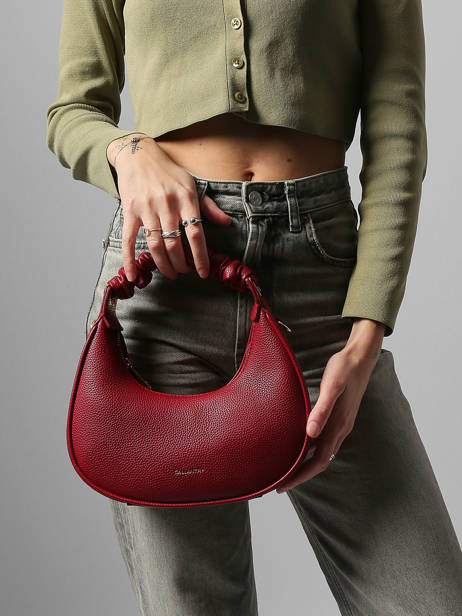Cross Body Tas Grained Miniprix Rood grained A9108 ander zicht 1