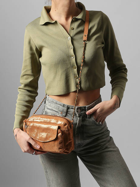Cross Body Tas Naina Leder Pieces Goud naina 17063358 ander zicht 1