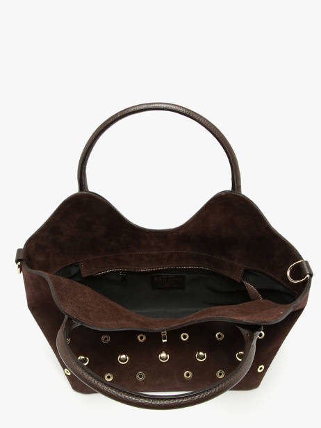 Handtassen Velvet Studs Milano Bruin velvet studs VS25092 ander zicht 3