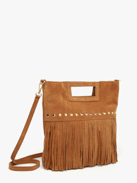 Cross Body Tas Velvet Milano Bruin velvet VE25091 ander zicht 2