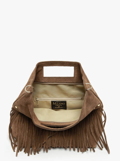 Cross Body Tas Velvet Milano Bruin velvet VE25091 ander zicht 3