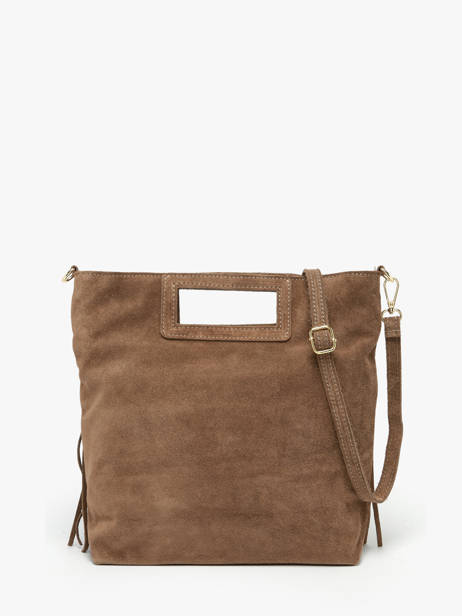 Cross Body Tas Velvet Milano Bruin velvet VE25091 ander zicht 4