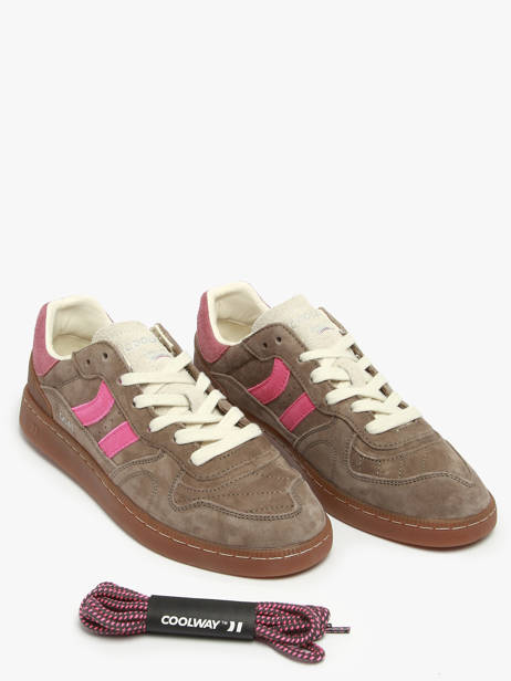 Sneakers Goal Uit Leder Coolway Bruin men 8623594 ander zicht 1