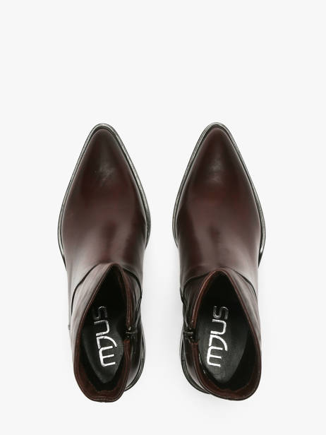 Enkellaarsjes Met Hak Uit Leder Mjus Bruin women L39202 ander zicht 3