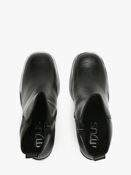 Enkellaarsjes Met Hak Uit Leder Mjus Zwart women P96212 ander zicht 4