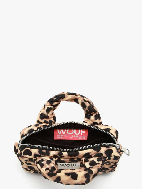 Cross Body Tas Feline Gerecycleerd Polyester Wouf Bruin feline BM250020 ander zicht 2