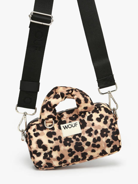 Cross Body Tas Feline Gerecycleerd Polyester Wouf Bruin feline BM250020 ander zicht 1