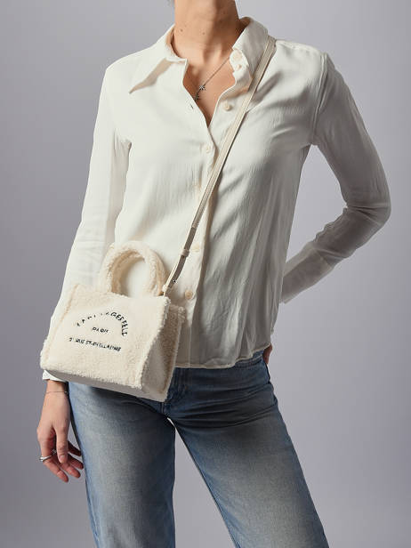 Cross Body Tas Rue St Guillaume Shearling Karl lagerfeld Wit rsg A4W50016 ander zicht 1