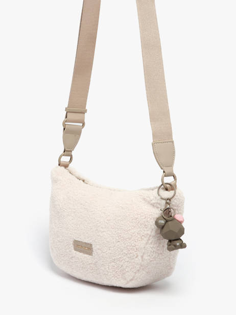 Cross Body Tas Sherpa David jones Beige sherpa CM7774 ander zicht 1