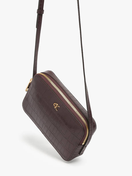 Cross Body Tas Croc Embossed Mono Calvin klein jeans Bruin croc embossed mono 4F3285G ander zicht 2