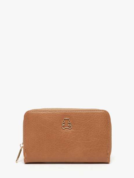 Portefeuille Lulu castagnette Bruin zip CAROL035