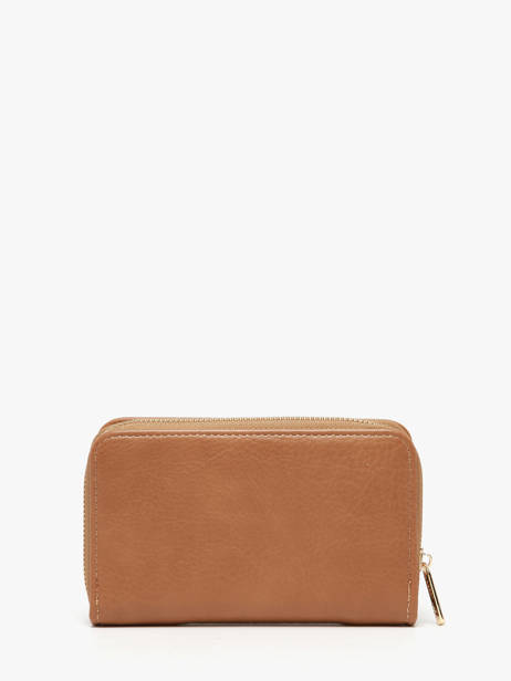 Portefeuille Lulu castagnette Bruin zip CAROL035 ander zicht 3