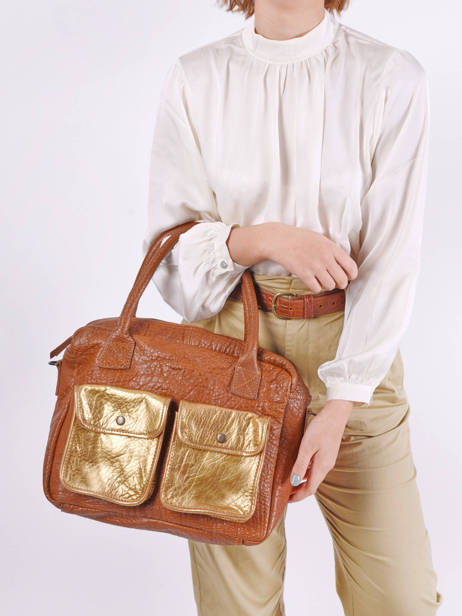 Handtas Dandy Doré Leder Paul marius Bruin dore F9774-3 ander zicht 1