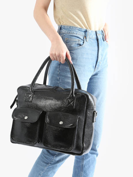 Handtas Le Dandy Éclipse Leder Paul marius Zwart eclipse DANDYECL ander zicht 1