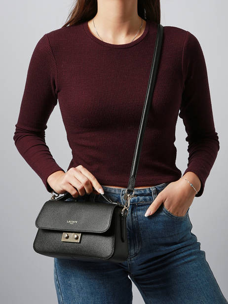 Cross Body Tas Champs Elysee Leder Lacoste Zwart champs elysee NF5099PH ander zicht 1