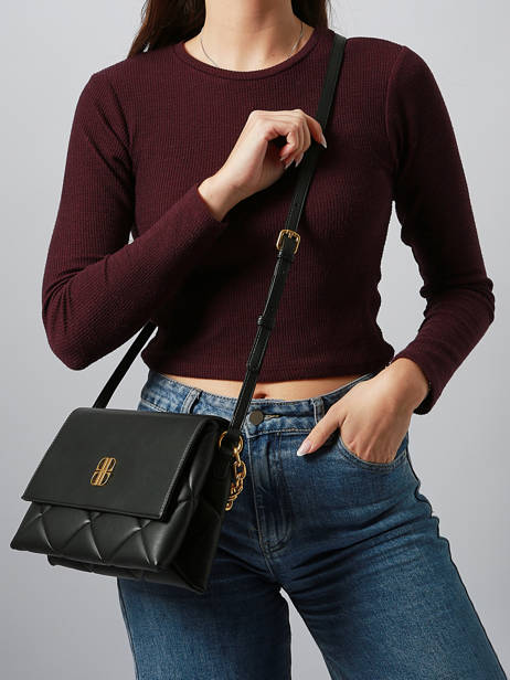 Cross Body Tas June Matelassé Laurent david Zwart ld bags 885 ander zicht 1