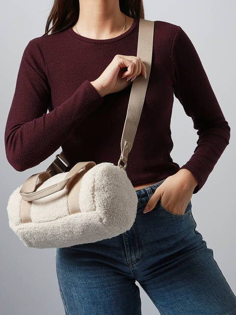 Handtas Sherpa David jones Beige sherpa CM7734 ander zicht 1