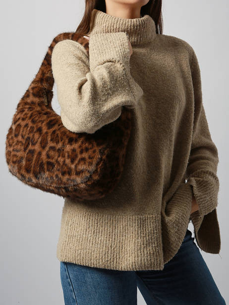 Schoudertas Fur Bont Miniprix Bruin fur 6542 ander zicht 1