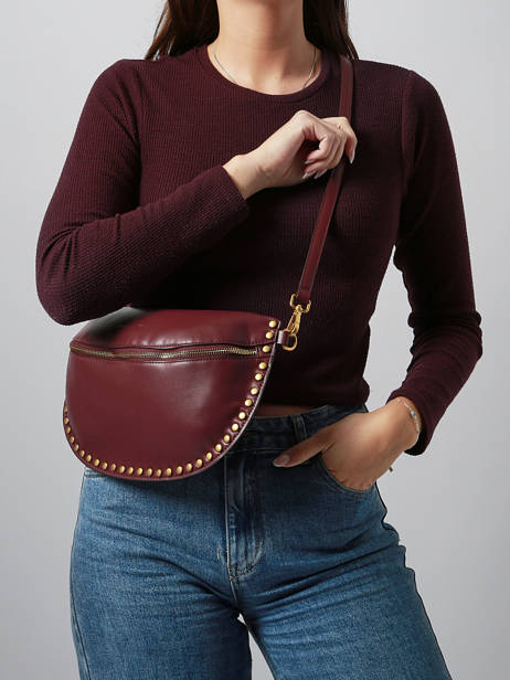 Heuptasje/cross Body Tas Studs Laurent david Rood ld bags 974 ander zicht 1