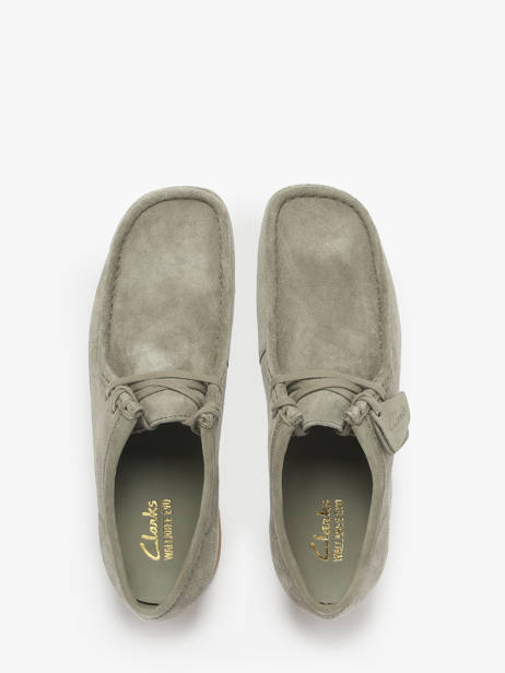 Mocassins Wallabee Uit Leder Clarks Groen men 26183447 ander zicht 8