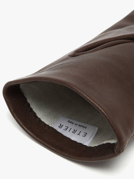 Dameshandschoenen Leder Etrier Bruin accessoires EGLO416G ander zicht 2