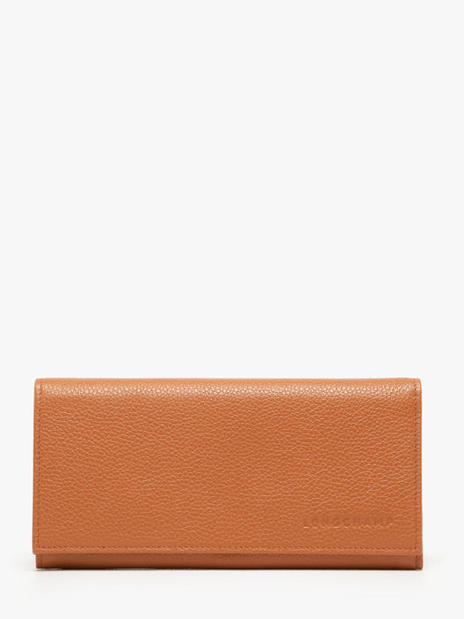 Longchamp Le foulonné Portefeuille Bruin